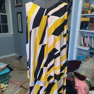 Geometric Lane Bryant High Low Skirt Sept